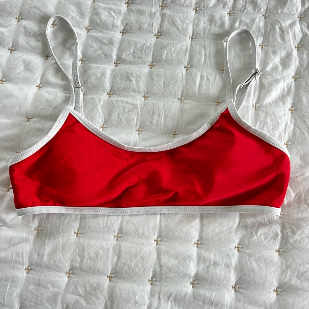 Women's SHEIN Red Swim Bikini Top Size Medium